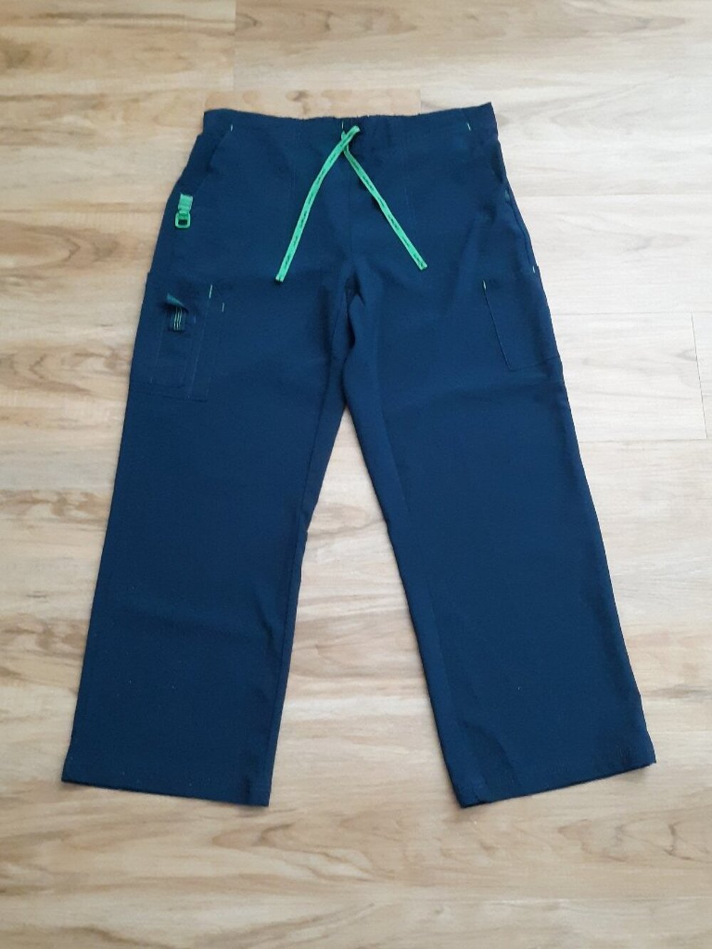 Carhartt Force Cross Flex Scrub Pants Large Petite Utility Cargo Navy Blue